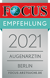 Focus Gesundheit Empfehlung 2021 für Dr. Sylvia Paulig, Augenärztin, in Berlin.