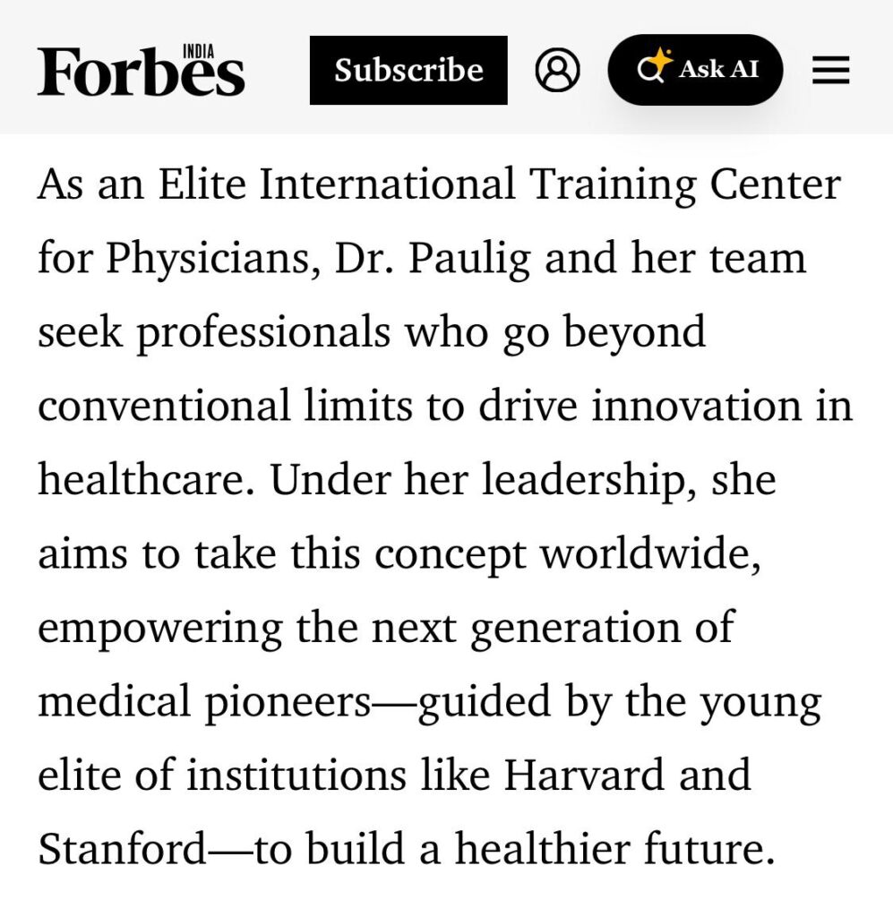 Forbes Indien Artikeltext in Schwarz auf Weiss mit Abonnieren Button